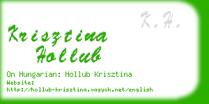 krisztina hollub business card